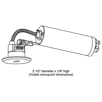 TL644 Monopoint Canopy - Trac 12™ TC-Rated LED-Compatible TL644 Monopoint Canopy - Trac 12™ TC-Rated LED-Compatible